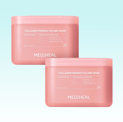 MEDIHEAL Derma 365 Collagen Mask 60 Sheets (2 Tubs) Daily Care Wrinkle & Firming
