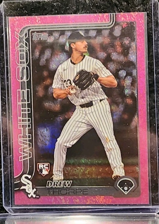 DREW THORPE Parallel 2025 Topps Series 1 #320 Pink Holo Foil (RC) White Sox