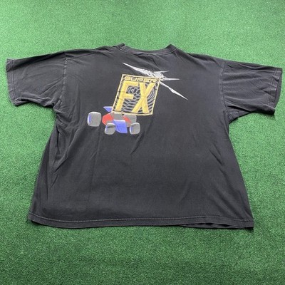 Vintage Nintendo Shirt Mens XL Black 90S SUPER FX Video Game Star Fox Employee