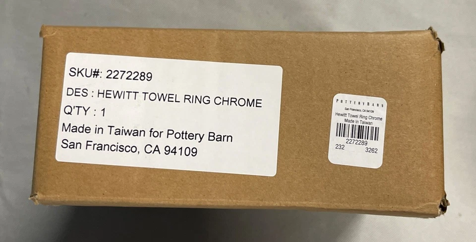 NEW Pottery Barn Hewitt Towel Ring Chrome - Retired - Image 3 of 3