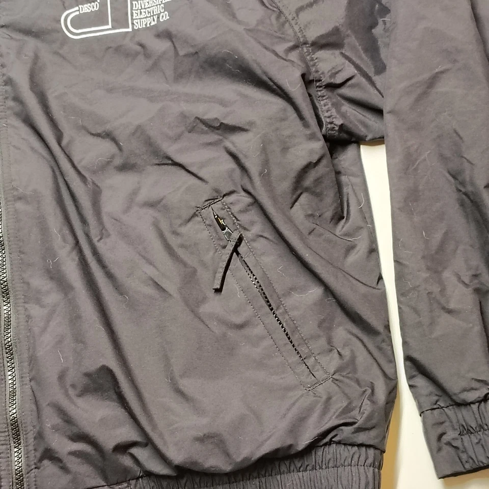 Diversified Electric Fleece Windbreaker Men's Jacket Large Black Vintage NEW Con - Image 3 of 4