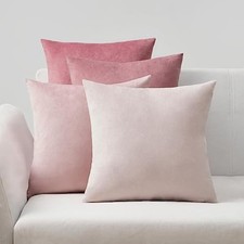 Topfinel Pink Cushion Covers 40cm x 40cm for Livingroom Large Fluffy Cushions S