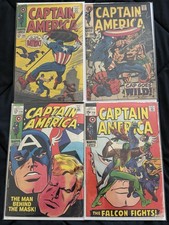 Captain America - Silver Age Lot of 4 - Issues 105 106 114 118 - SEE PICS