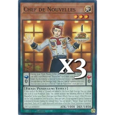 3X Chef de Nouvelles DUAD-EN023 C Duelist's Advance NM 1st Ed YUGIOH