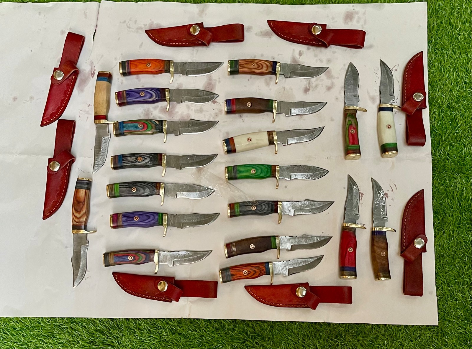Knives Ebay WHOLESALE LOT OF 20 CUSTOM HANDMADE DAMASCUS STEEL SKINNER KNIVES WITH ...