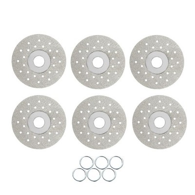 6pcs 4''Rock Slab Grinding Disc Diamond Porous Cutting Saw Blade for Ceramic Tile