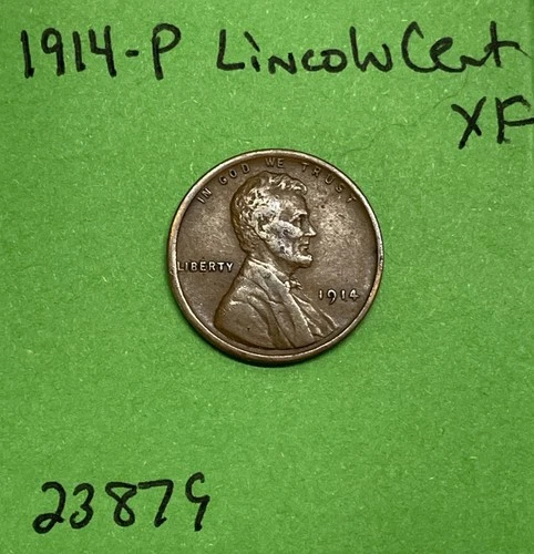 1914-P Lincoln Wheat Cent  / Penny 1c Xf Extra Fine See Pics