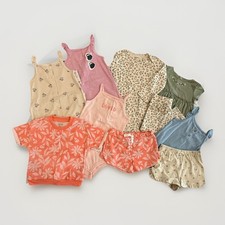 Carter  s Baby Girl 24M 10Pc Summer Lot Outfits Sets Bodysuit Top Pant Shorts NEW