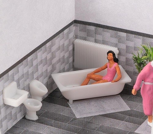 Faller 180993 - 1/87 / H0 Bathroom Ceramic Set - New