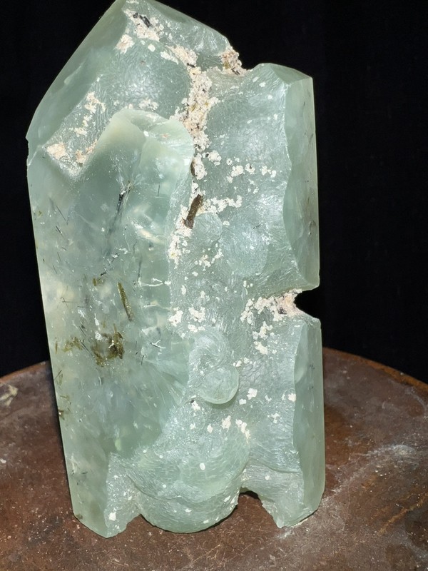 4.5” Prehnite Raw Freeform ♍️ , ♎️, Heart Chakras #313