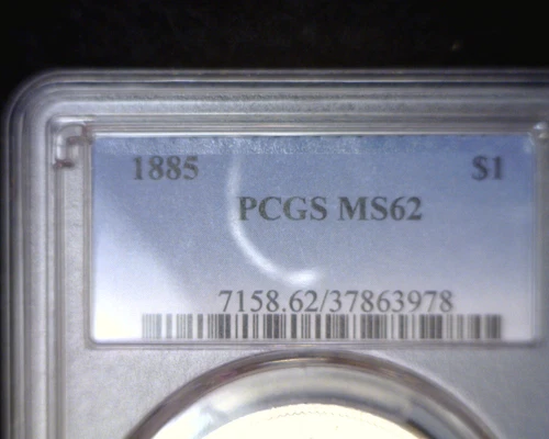 1885  Morgan Silver Dollar PCGS MS62