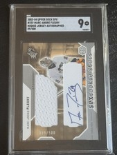 2003-04 SPx #222 Marc-Andre Fleury Rookie Jersey Auto 89/500 SGC 9 Mint