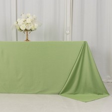 90" x 132"SAGE GREEN Scuba Polyester Rectangular TABLECLOTH Party Events