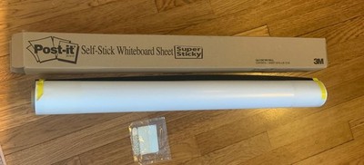 3M Post-it Self-Stick Wall Dry Erase Whiteboard Sheet 48  x 29½  New, Open Box