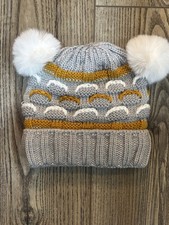 New lined Alpaca Beanie For Kids. Great, Tan And White Colors. Very Cute