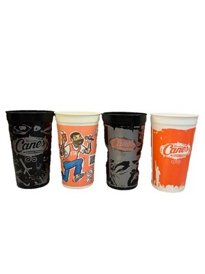 Raising Cane's X Post Malone Full Set (4) Collectible Cups 
