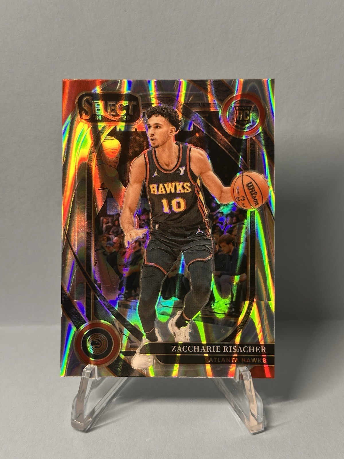 2024-25 Panini Select - Courtside Zaccharie Risacher #289 Silver Prizm (RC)