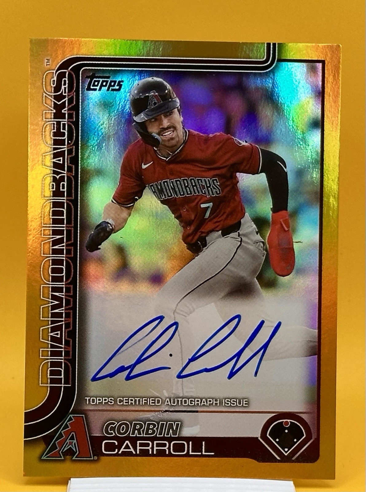 2025 Topps Series 1 Flagship Real One Autographs Corbin Carroll Gold Foil 09/50