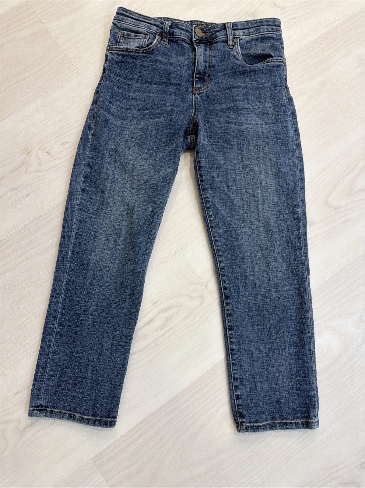 KUT From The Kloth Jeans Capri Cropped Women Size 8 Pocket Zip Distressed Denim
