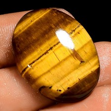 32 Ct Natural Tiger Eye Oval Cabochon Loose Gemstone For Jewelry 28X21X6 mm