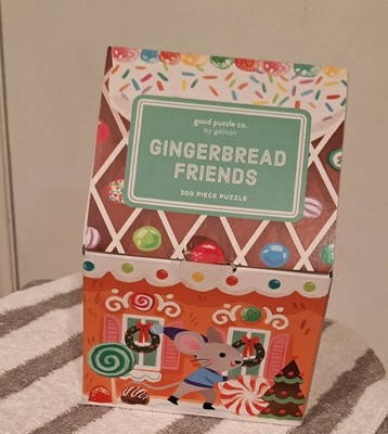 Galison Gingerbread Friends Multicolor 300 Piece Jigsaw Puzzle Holiday Gift