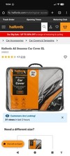 Halfords Premium All Seasons Breathable Car Cover with Bag Size XL