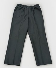 Women  s Petite Size 12P Alfred Dunner Black Elastic Waist Pull On Dress Pants