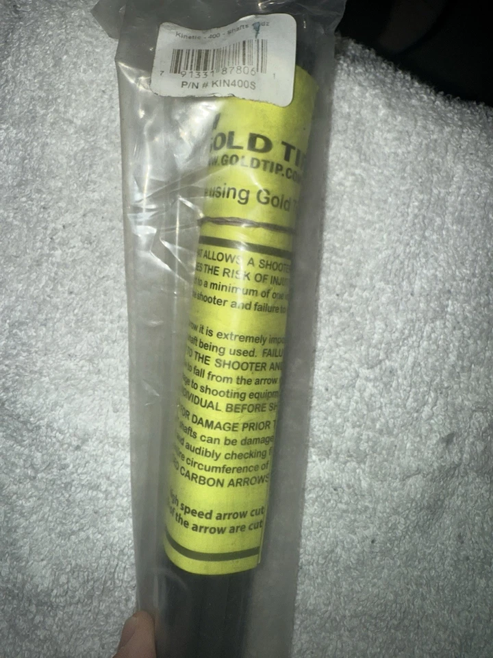 Eje de flecha cinético Gold Tip 400 .400 12 (pk) nuevo sin cortar hecho en EE. UU. Insertos Inc Foto 2 de 3