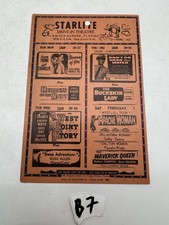 Starlite Drive-In Theatre January Schedule Handbill Winter Garden Florida