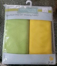 Babyville Boutique Stay-Dri Absorbent Wicking Fabric Green Yellow 30 x 27 Diaper
