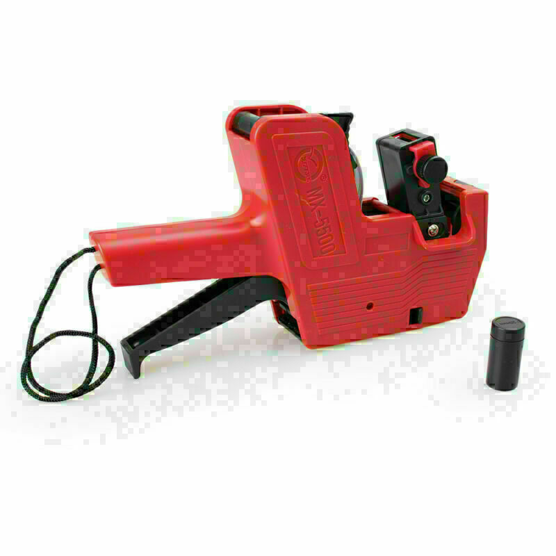 MX-5500 EOS 8 Digits Price Tag Gun Labeler Including Ink Roller Red Blue