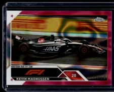 2023 Topps Chrome Formula 1 Kevin Magnussen Fuchsia Lava 048/250 Moneygram Haas