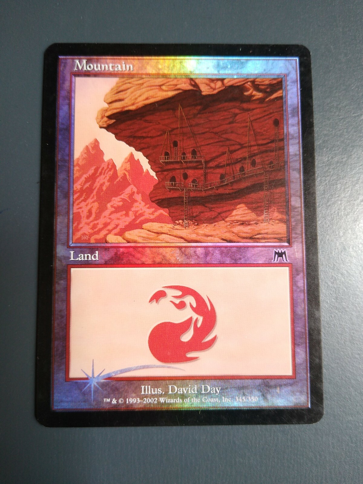 MTG Mountain Onslaught 345/350 Foil Land LP Light Play