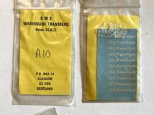 SMS OO GAUGE - WATERSLIDE TRANSFERS A10 TRANS CLYDE LOGOS