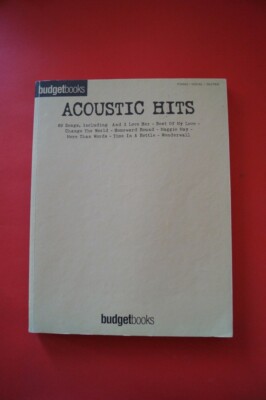 Budget Books: Acoustic Hits .Songbook Notenbuch .Piano Vocal Guitar PVG