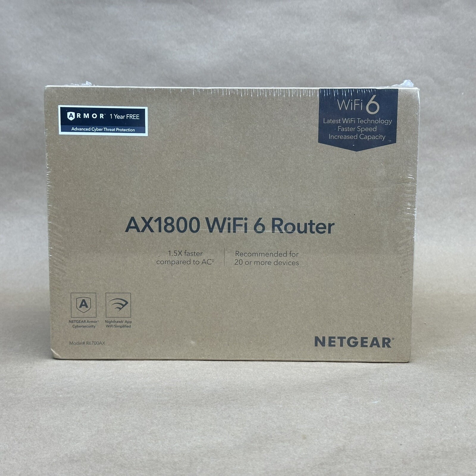 New Netgear AX1800 4-Stream Dual-Band WiFi 6 Router 1.8Gbps