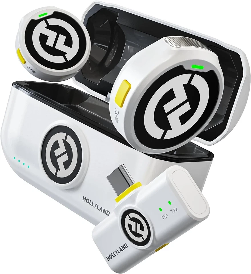 Hollyland Lark M2 Wireless Lavalier Microphone for iPhone 15/Android, USB-C Port