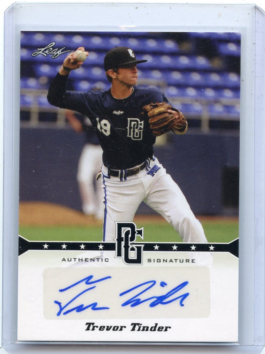 2013 LEAF PERFECT GAME #A-TT2 TREVOR TINDER AUTOGRAPH ROOKIE CARD RC, 092017