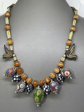 beautiful nacklace with old amber and duck roman gabri