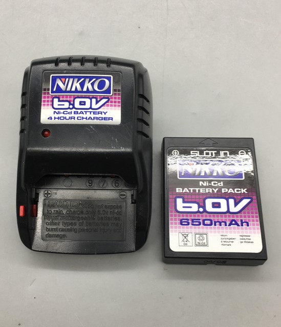 Nikko 6.0v 1764b Nicd Battery Pack Charger 4 Hour Toy RC for sale