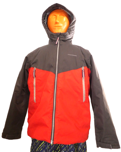 Craghopper Boys Weather Proof Jacket Fleece Lined 10-12 Years 152 EU Red Grey