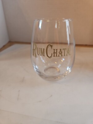 Rum Chata Stemless Clear Cocktail Glass RumChata EUC