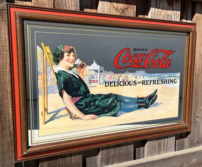 Coca-Cola レトロ女性看板 コカコーラ レトロ広告看板