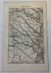 1865 book leaf map ~ CHESAPEAKE BAY AREA