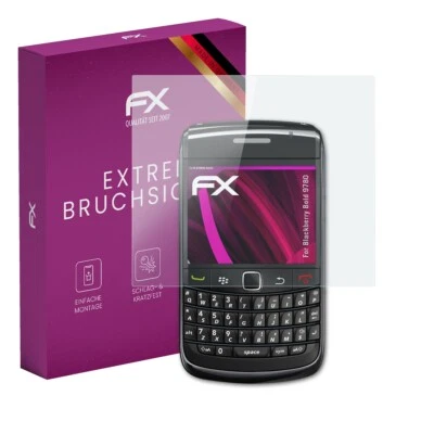 atFoliX Glasfolie für Blackberry Bold 9780 Displayfolie 9H Schutzpanzer - Bild 1 von 4