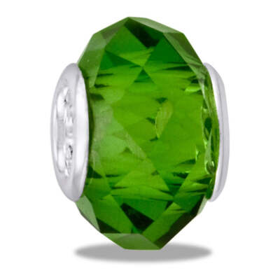 DaVinci Beads May Green Glass Bead DB35-2