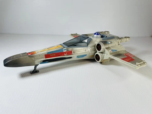 Vintage 2004 Hasbro Star Wars Power of the Force X-Wing Fighter Space Ship Works