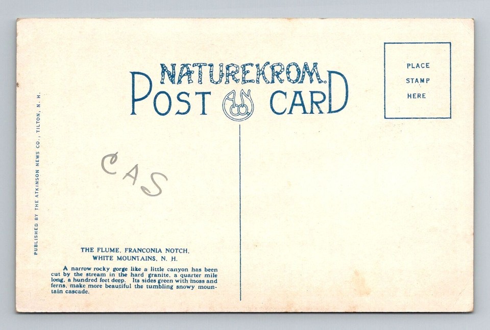 White Mountains NHNew Hampshire, The Flume, Franconia Notch, Vintage