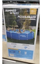 Summer Waves 15ftx42in Active Frame Pool Set W/ Filter Pump - NEW/ LOCAL PICK UP