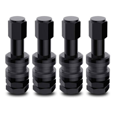 #ad #ad 4Pcs TR48 Bolt On Tire Valve Stem BLACK alloy High Pressure Flush with Stem Cap $14.69